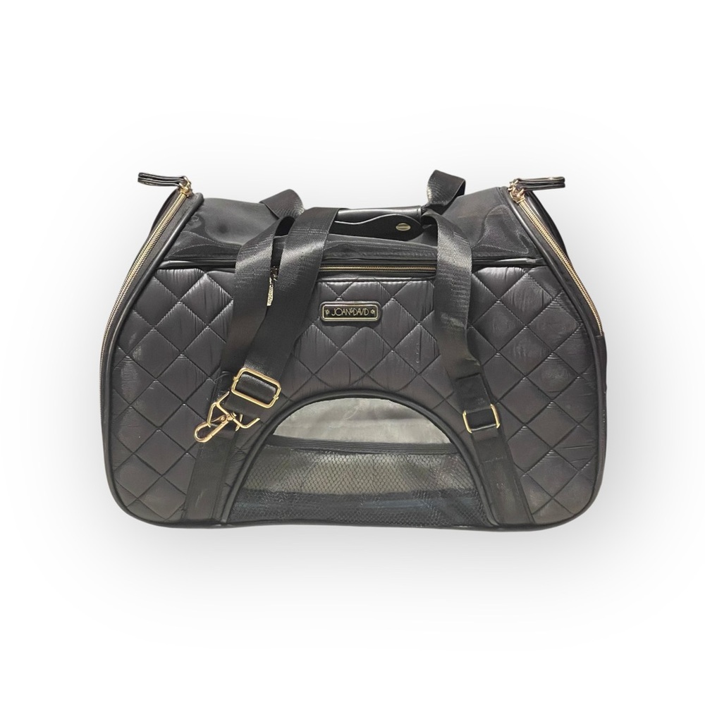 Joan & David 𖠌 20” Dome Quilted Pet Carrier Travel Bag 𖠌 Black 𖠌 TSA approved - Picture 5 of 16